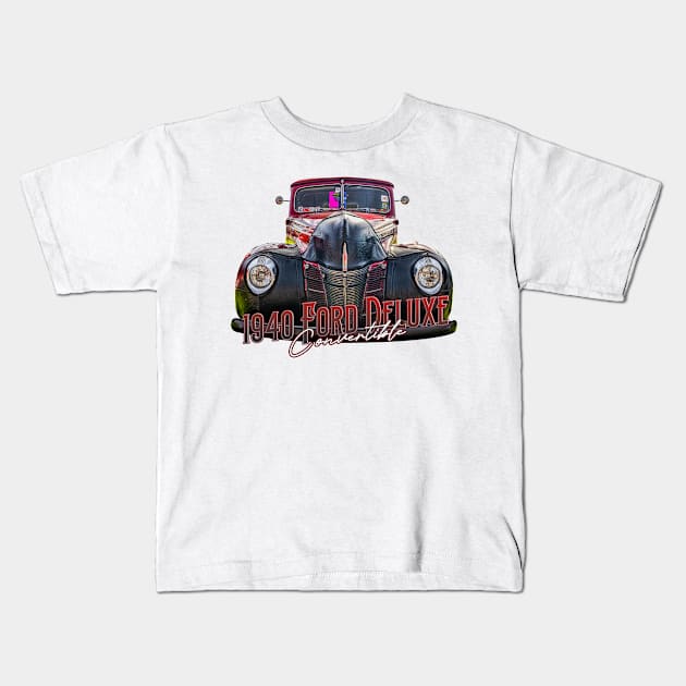 1940 Ford Deluxe Convertible Kids T-Shirt by Gestalt Imagery